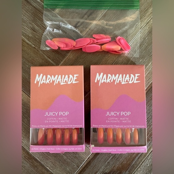 Marmalade Other - 2 Boxes Marmalade Nails Juicy Pop Coffin Matte Press-On Nails